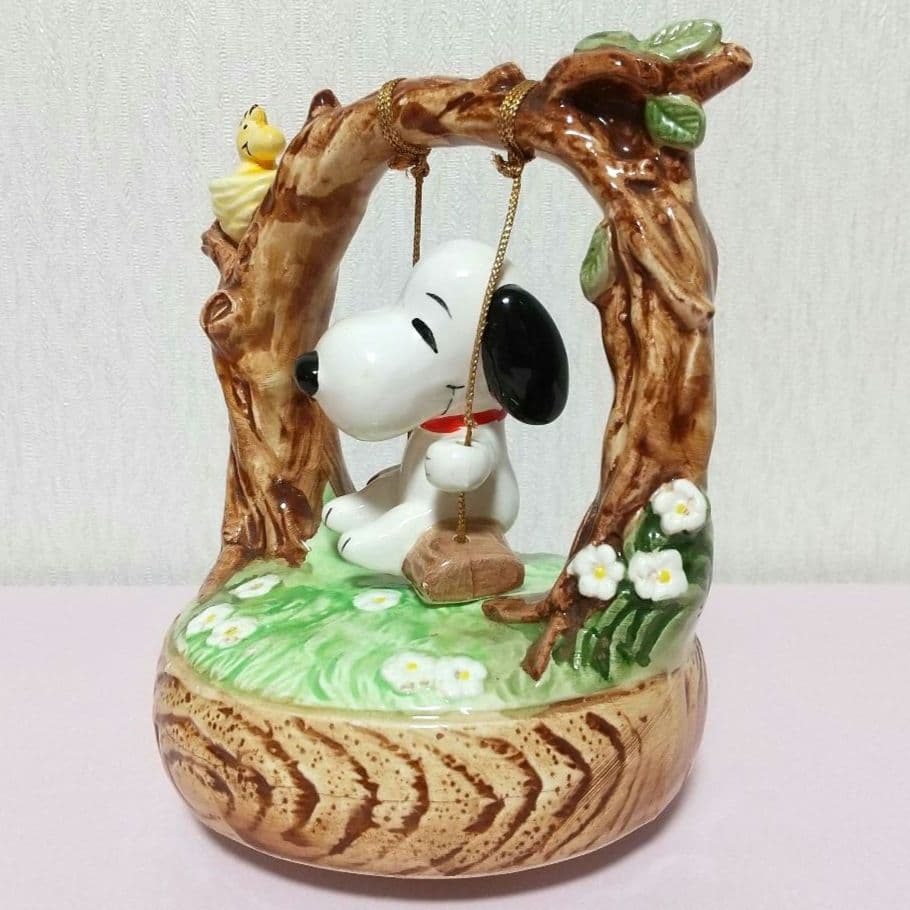 Aviva♡スヌーピー♡陶器製オルゴール♡乙女の祈り♡ヴィンテージ♡