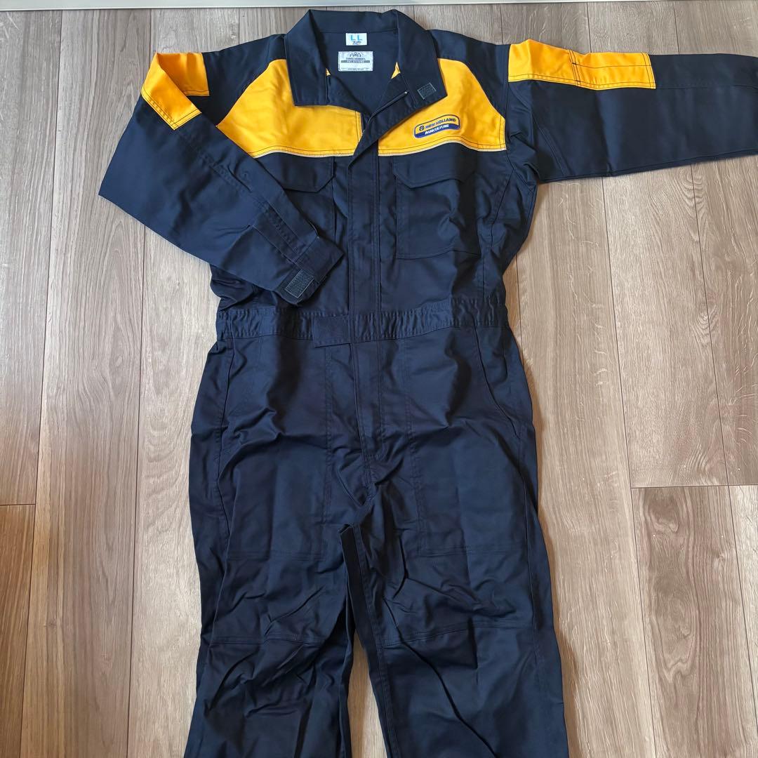 NEW HOLLAND オーバーオール・つなぎ ネイビー/イエロー