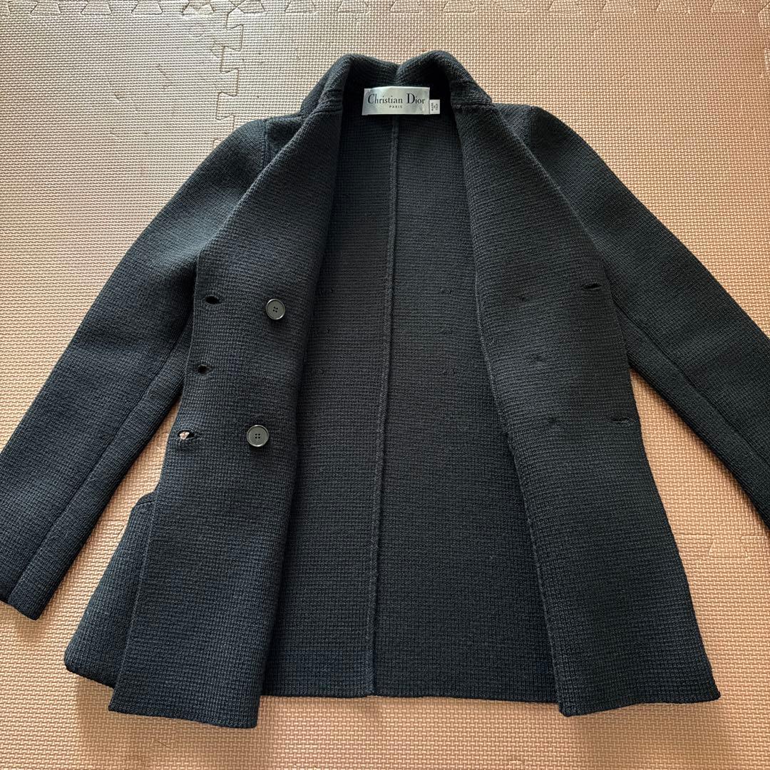 クリスチャンディオール　バージャケット　ニット黒36