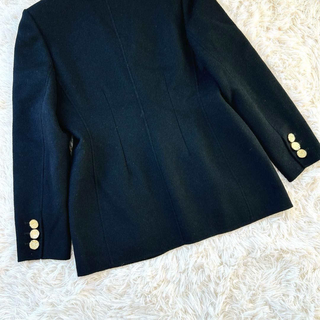 イブサンローラン　ウールカシミヤダブルフェイスジャケット　YSL刻印ボタン