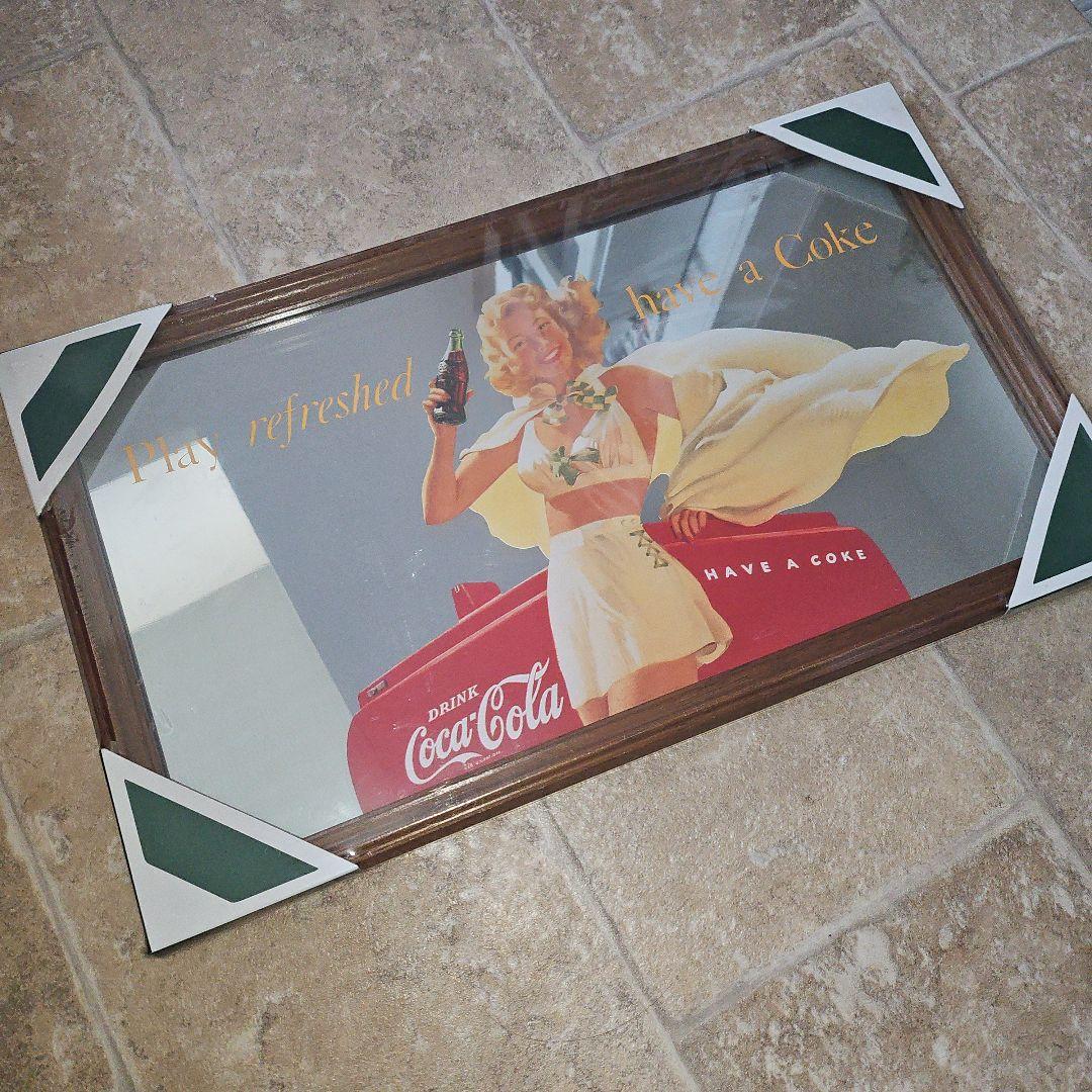 激レア 希少 レトロ ヴィンテージ 新品 未開封 コカコーラ パブミラー