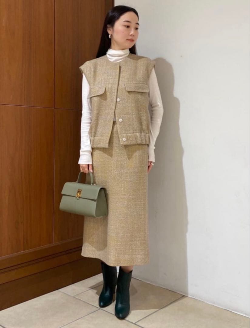 トゥモローランドコレクション　ロービングツイード ジレブルゾン