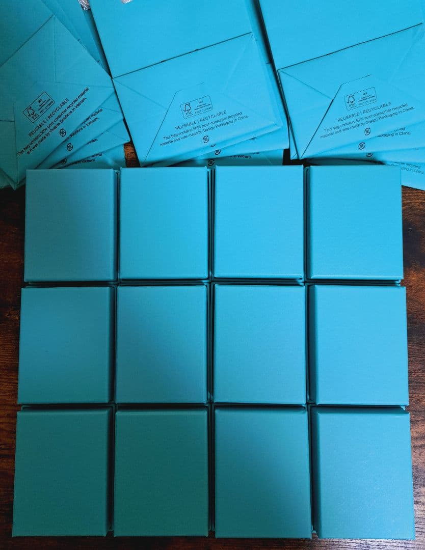 ティファニー 空箱① 巾着 リボン カード ショップ 袋 12セット 国内現行品