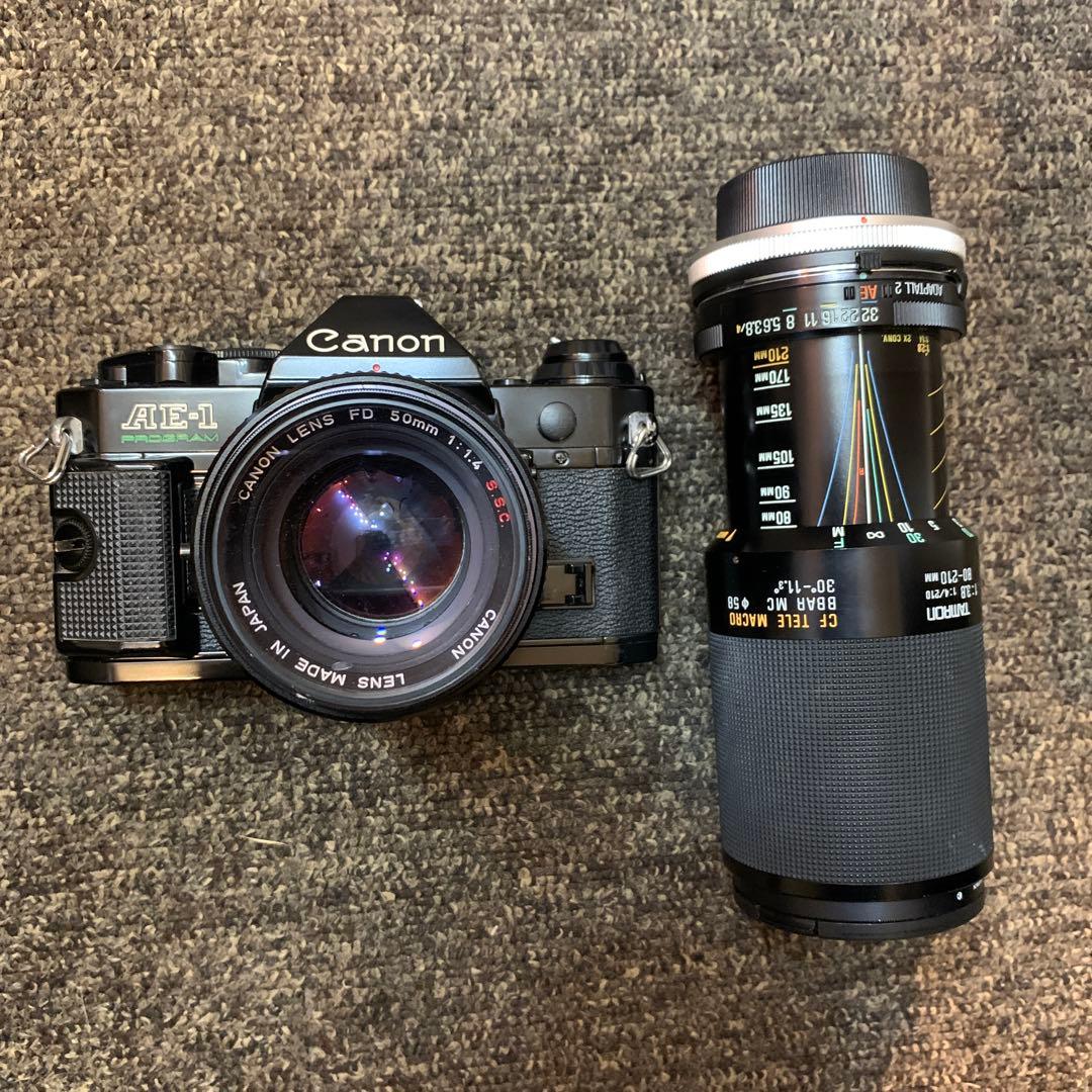 Canon AE-1 PROGRAM フィルムカメラ　タムロン レンズ 付き