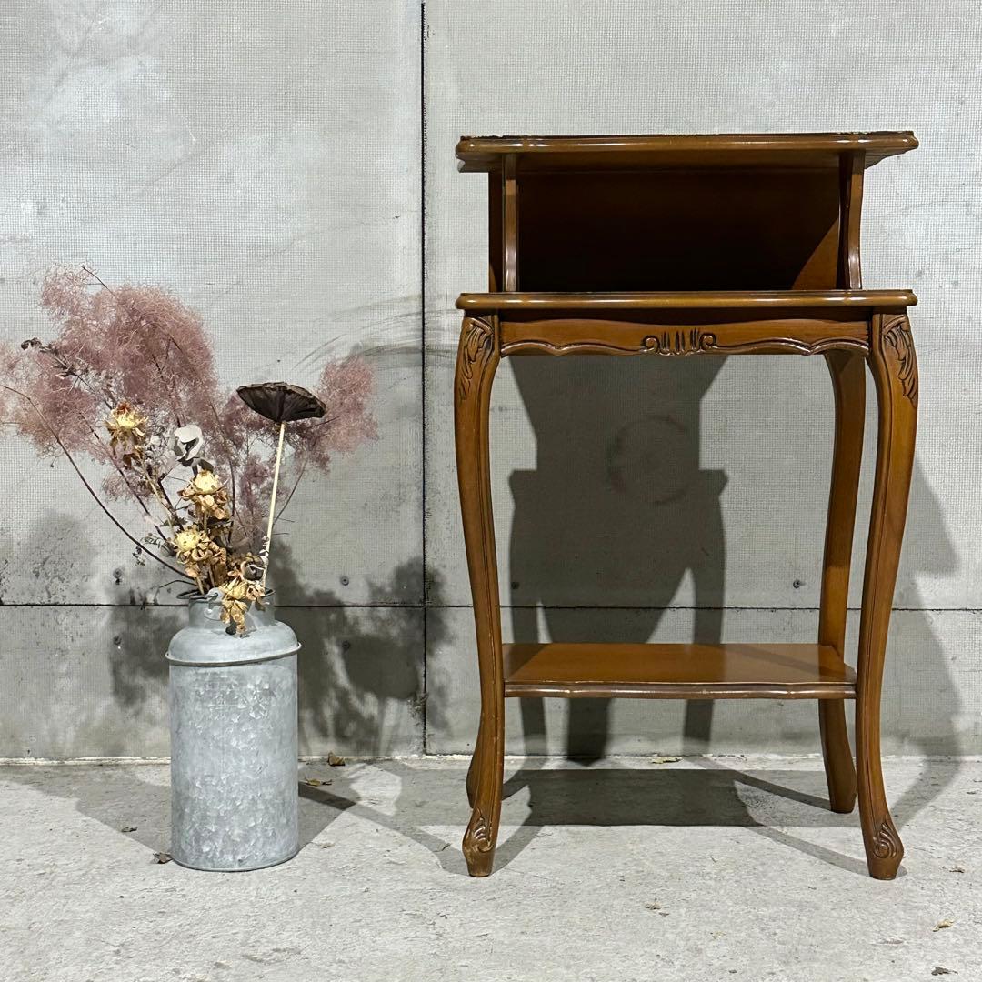 ✦80s✦ロココ調 アンティーク コンソールテーブル サイドテーブル 電話台