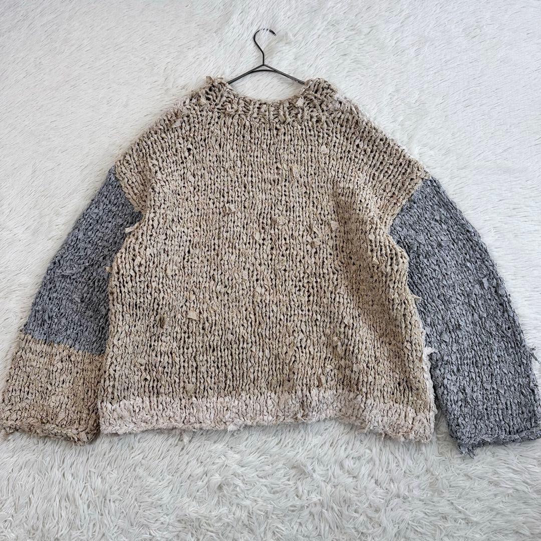 NuGgETS 再構築 ニット プルオーバー ざっくり 厚手トップス コットン