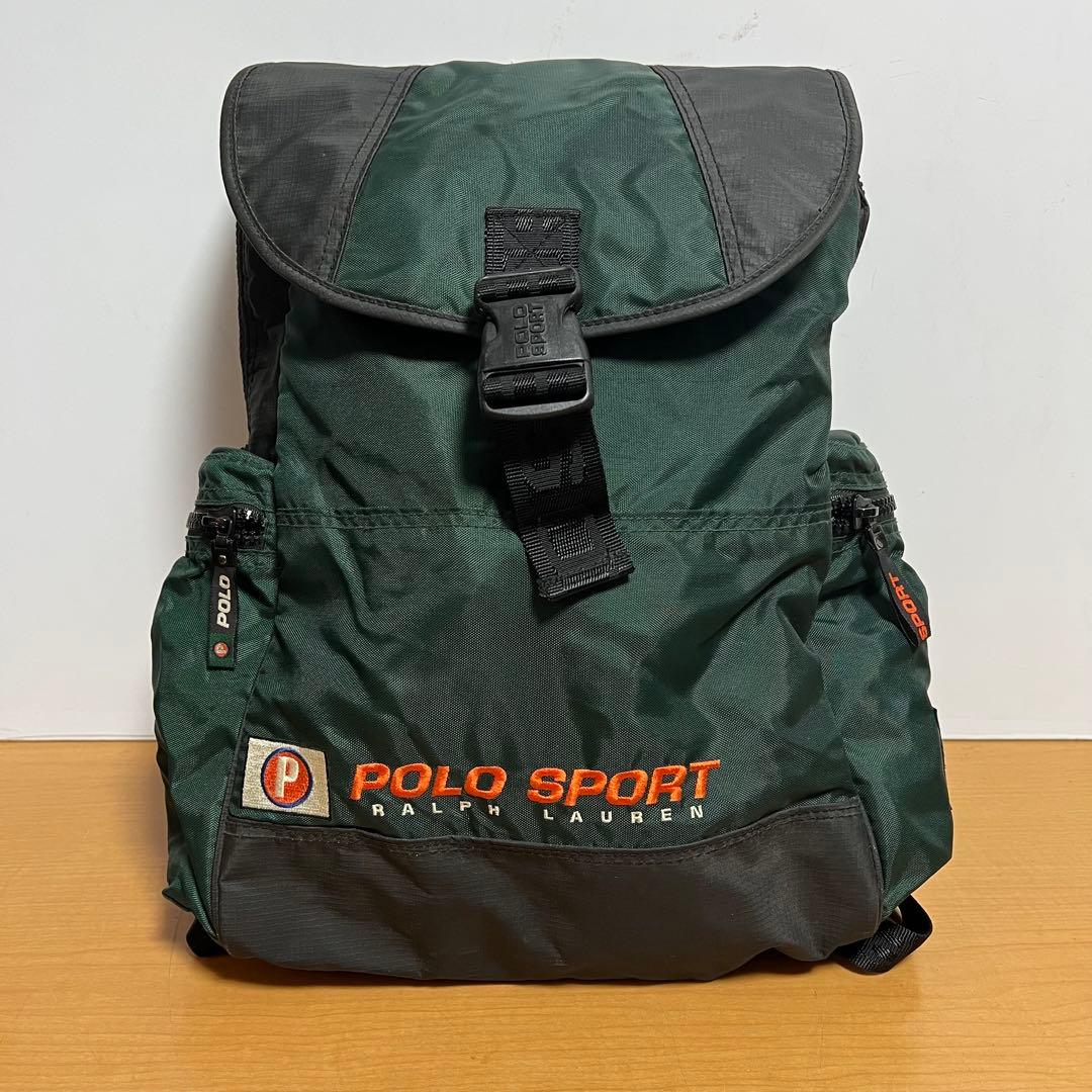 90s★ポロスポーツ POLO SPORT バックパック ダークグリーン★希少