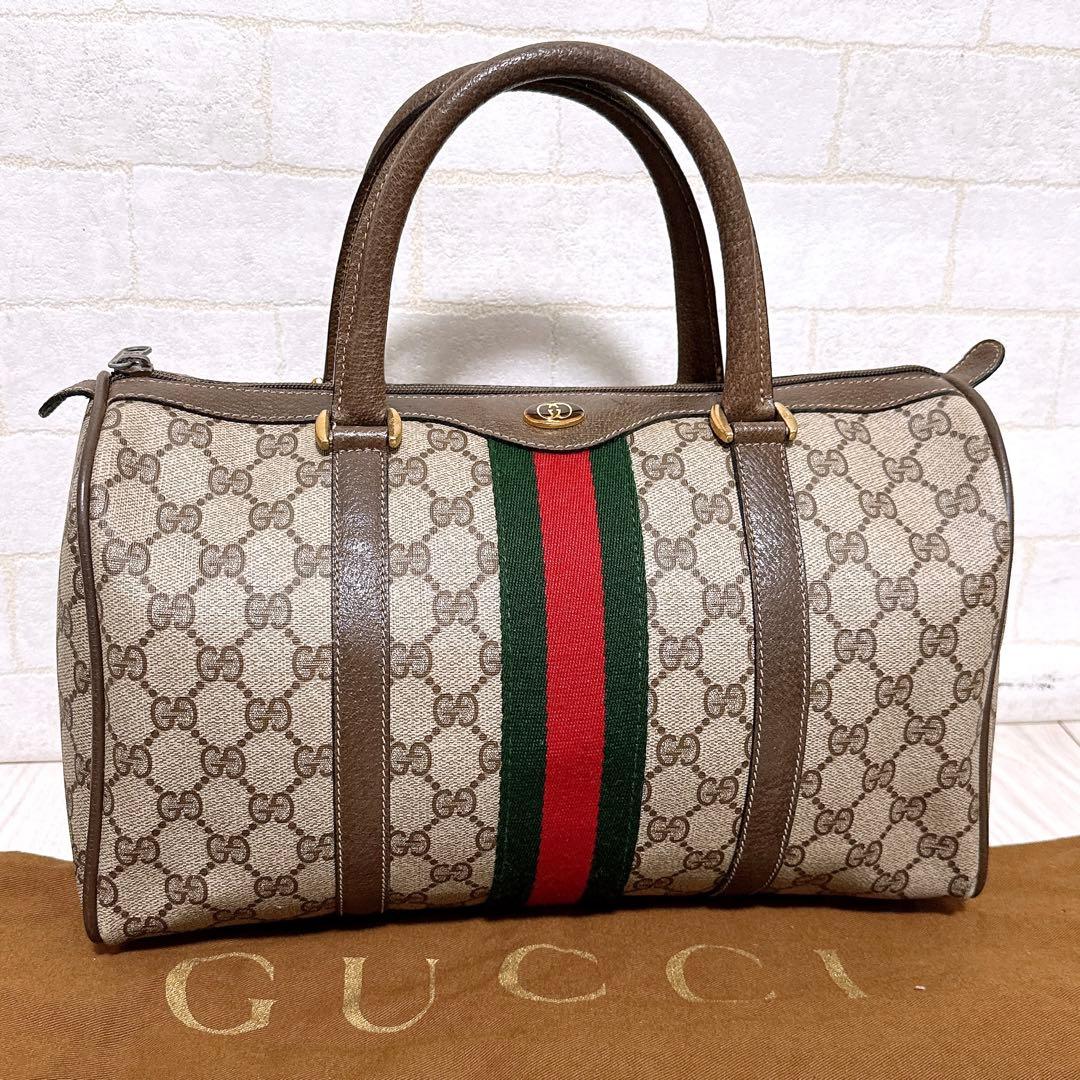 『美品』GUCCI(グッチ)ハンドバッグ PVC シェリーライン