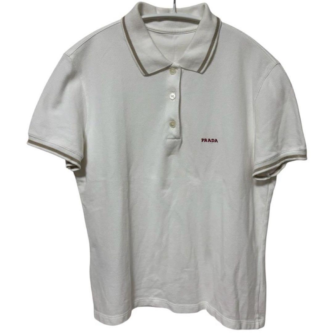 PRADA プラダ　ポロシャツ　レディース　半袖　ホワイト