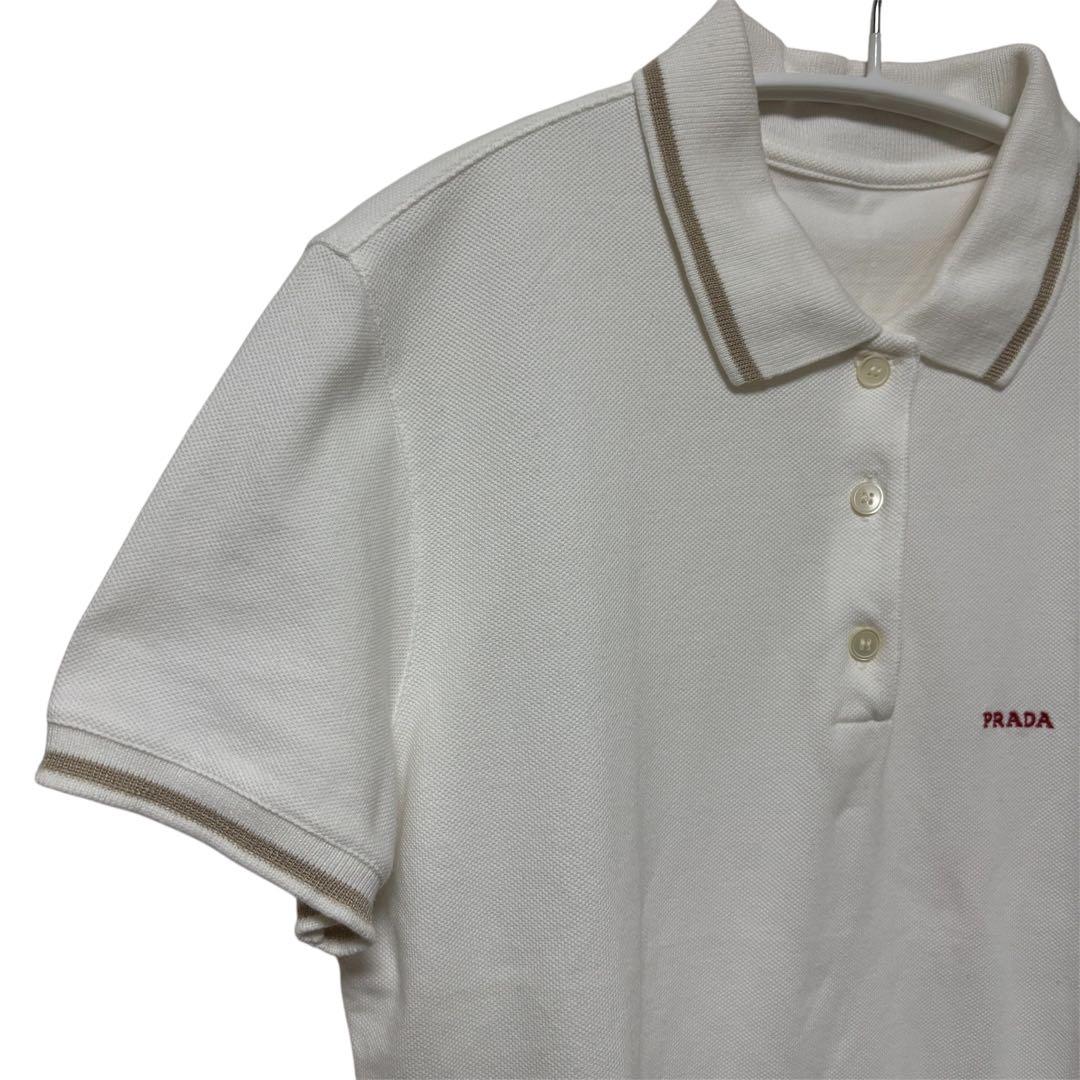 PRADA プラダ　ポロシャツ　レディース　半袖　ホワイト