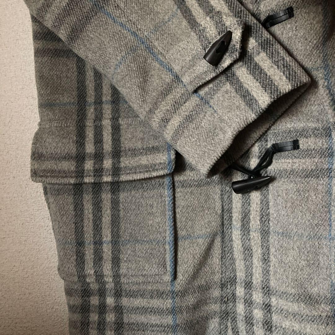英国製　BURBERRY ダッフルコート グレー系チェック
