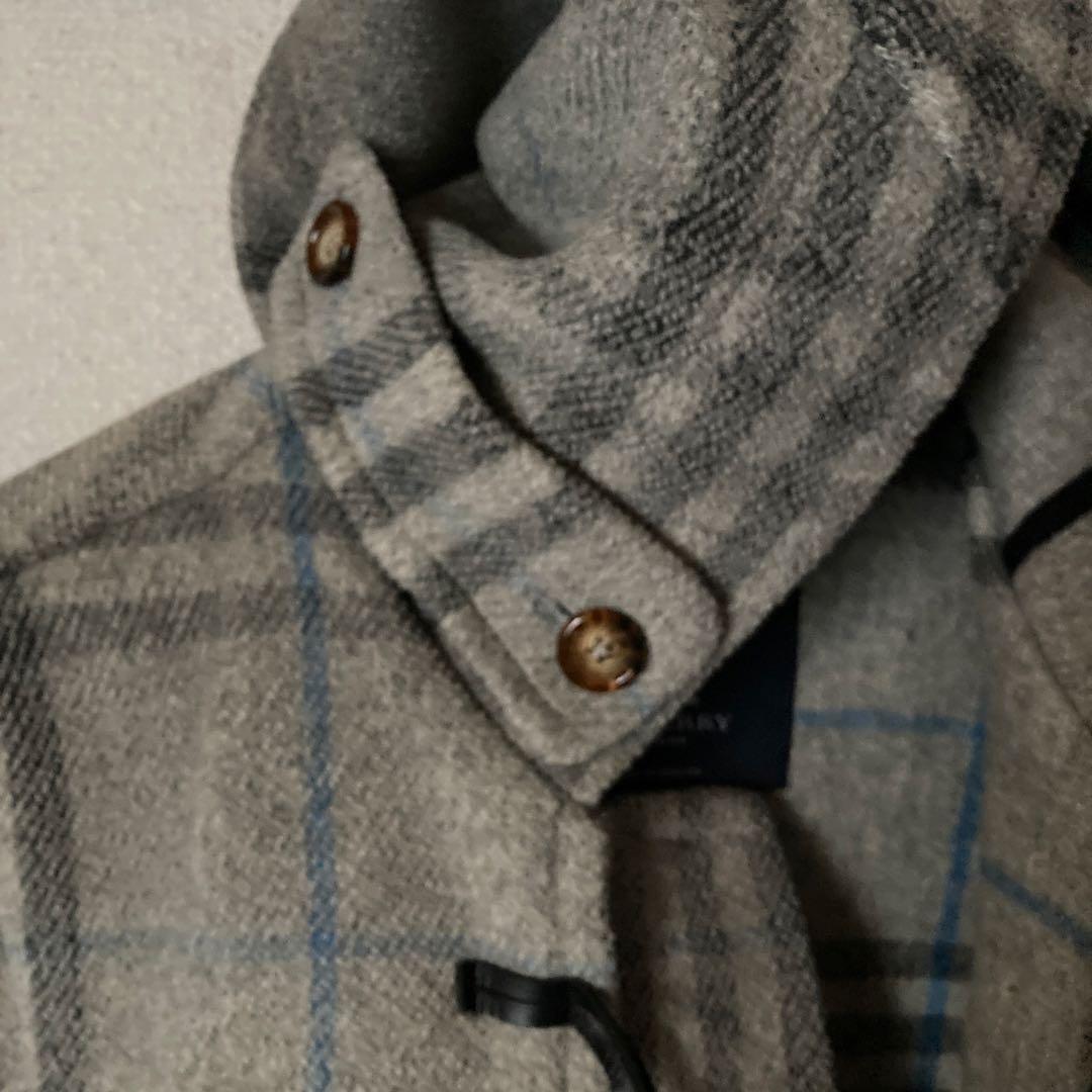 英国製　BURBERRY ダッフルコート グレー系チェック