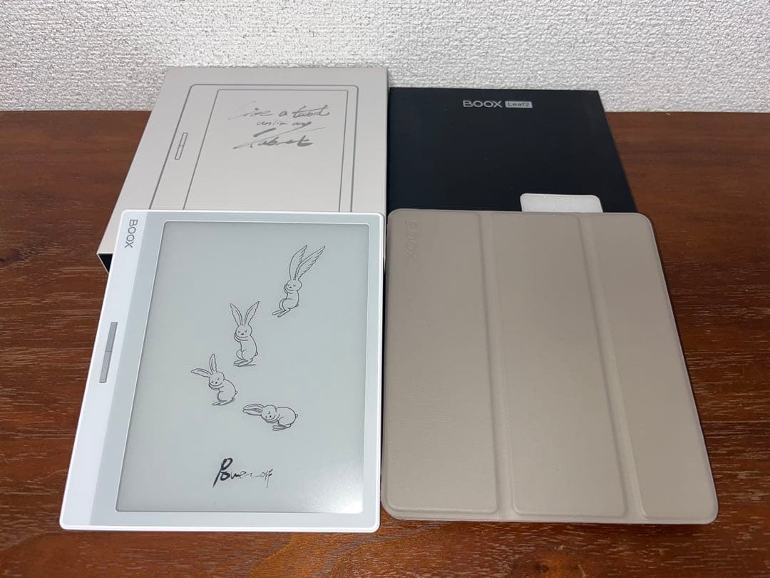 BOOX Leaf2 ホワイト 純正カバー付 ONYX 電子ペーパー E-ink