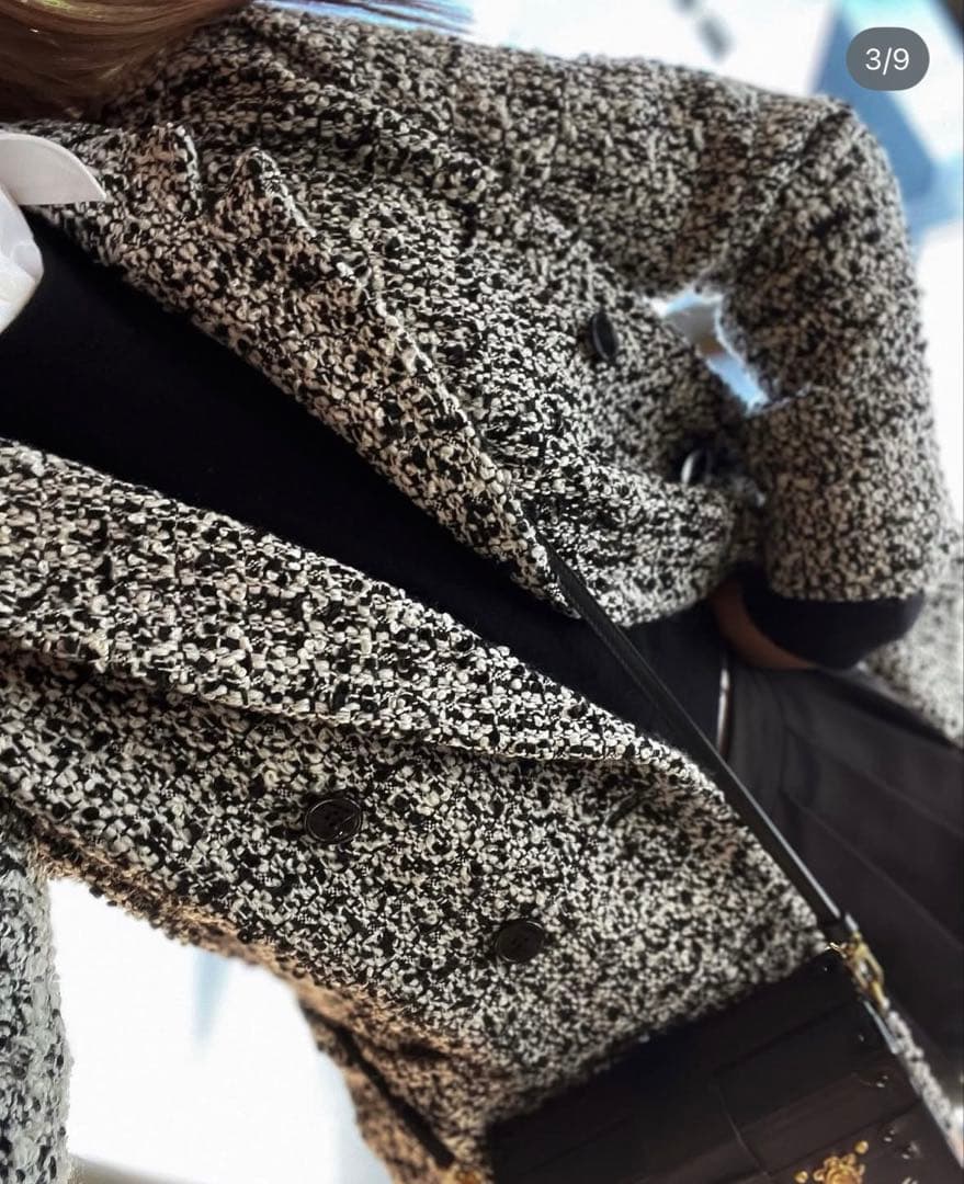 shellerシェリエツイードテーラードジャケット