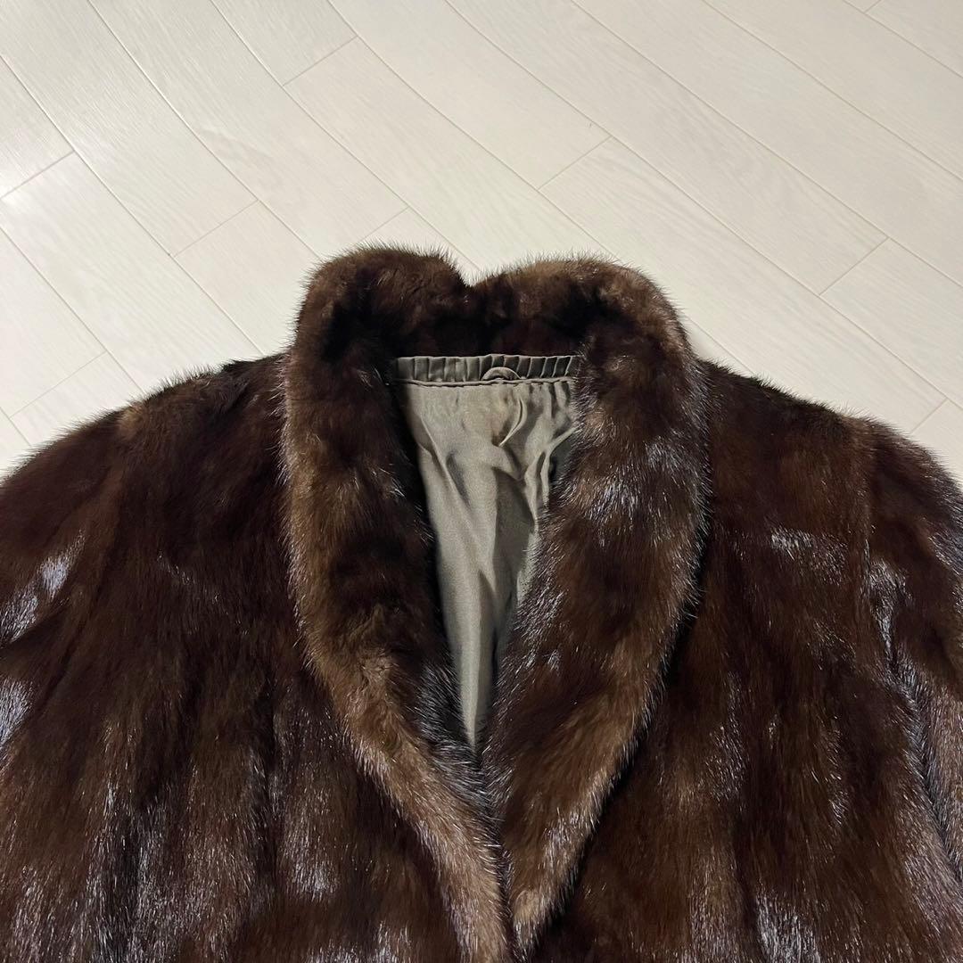 サガミンク 毛皮 ジャケット コート 13 高級 着丈75cm