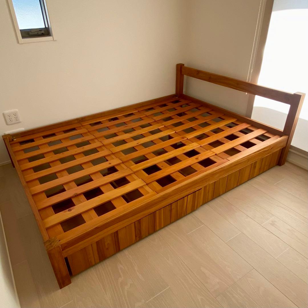 jama730 　unico ウニコ　木製ダブルベッドフレーム