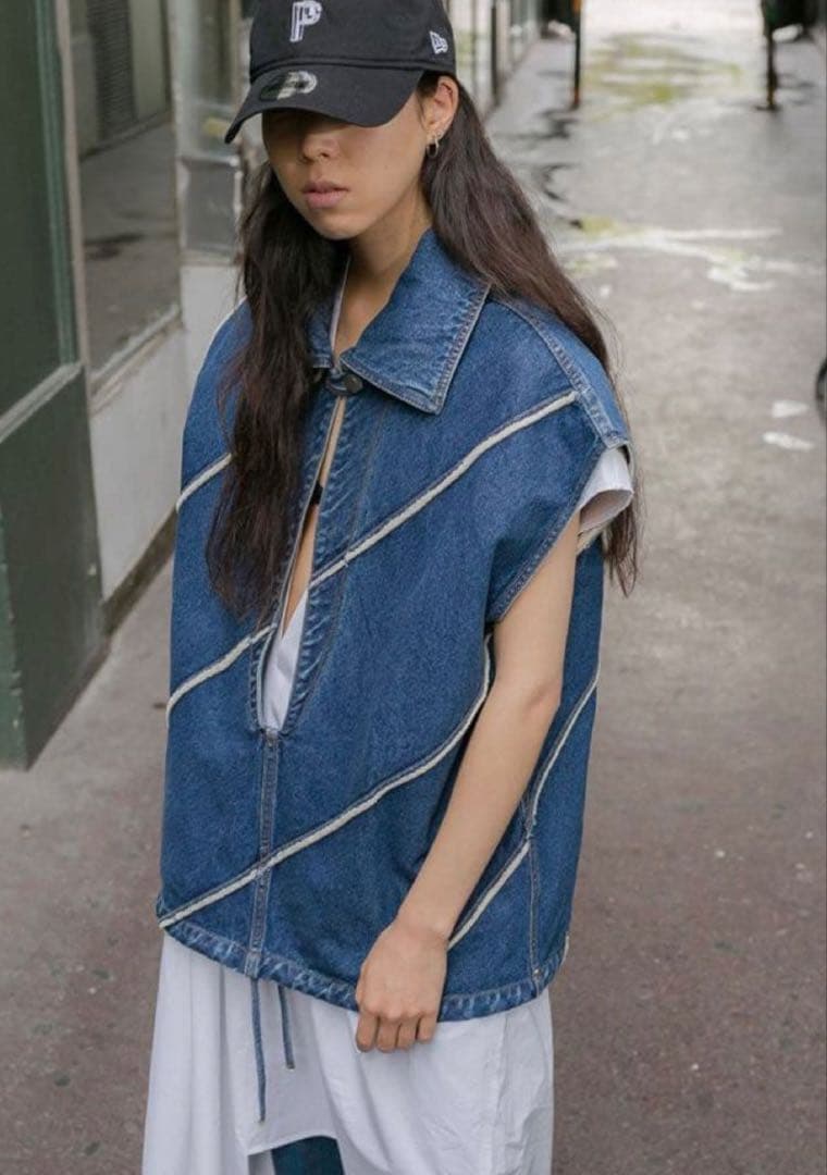 【新品未使用】PERVERZE パーバーズ　デニム　ベスト フリーサイズ