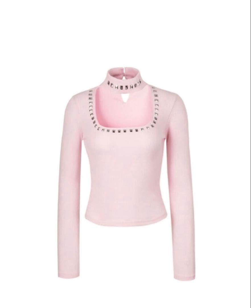 babylclub スタッズ チョーカートップス ピンク