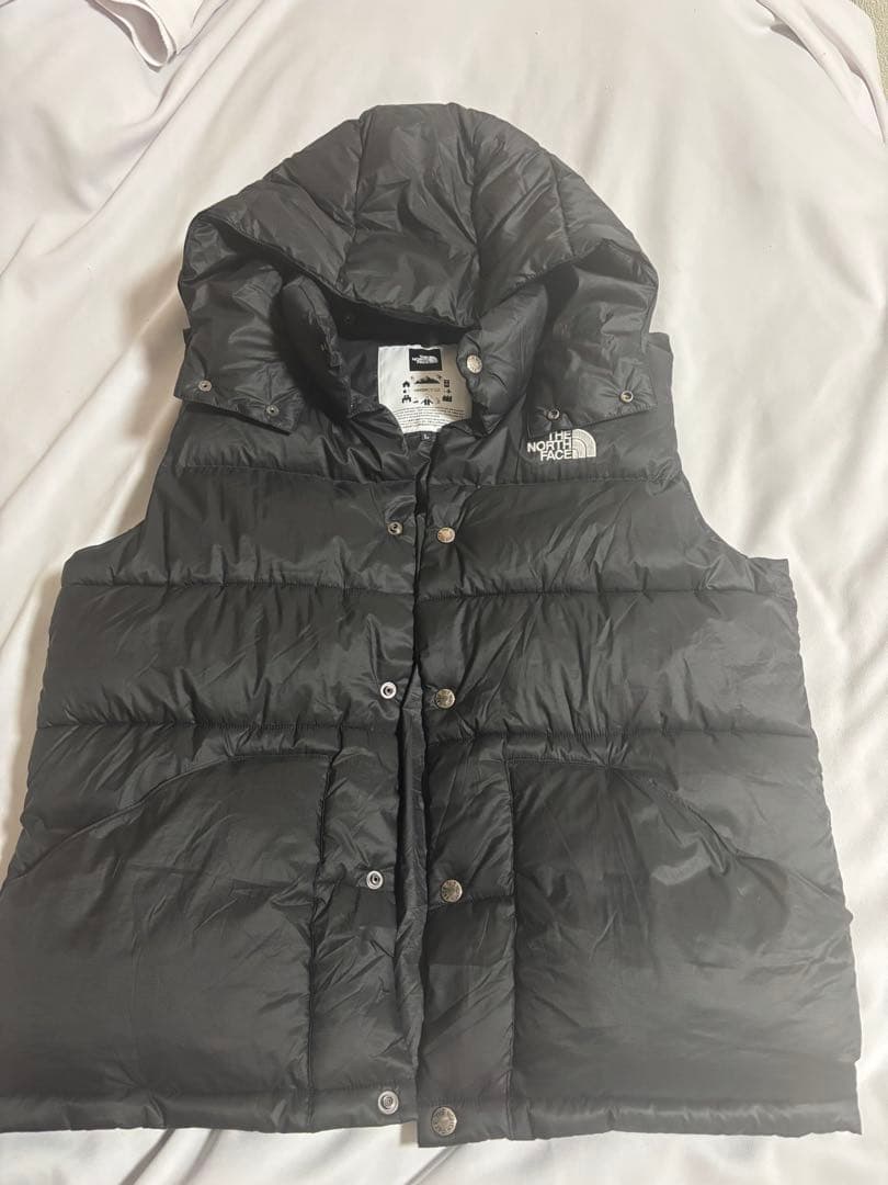 THE NORTH FACE フード付きダウンベスト L 極美品　黒　ブラック