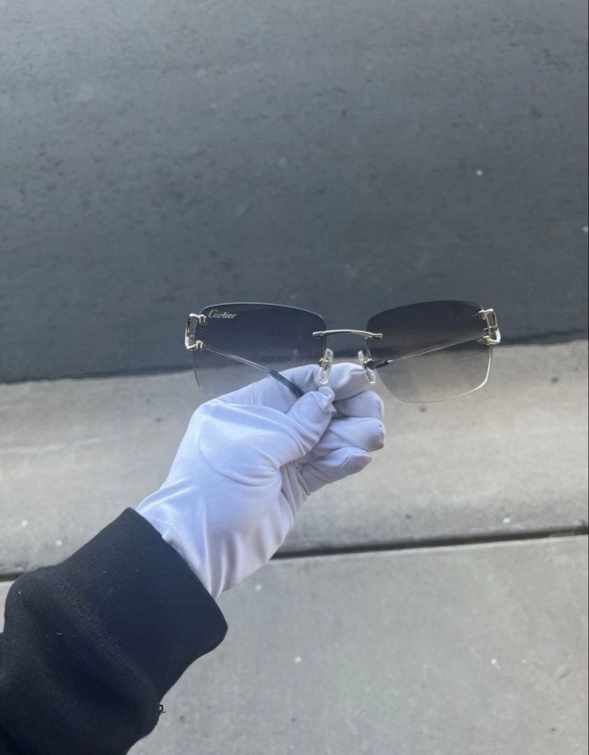 黒*ト様 T*u様 Cartier シルバー グラデーション サングラス LEN