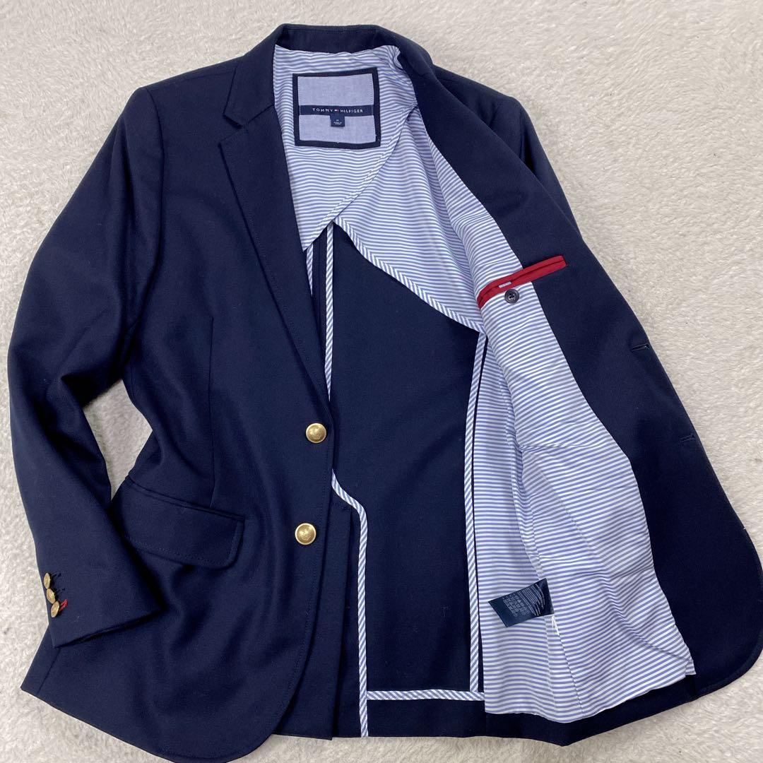 極美品・現行タグ　トミーヒルフィガー　テーラードジャケット　金ボタン　Ｍ