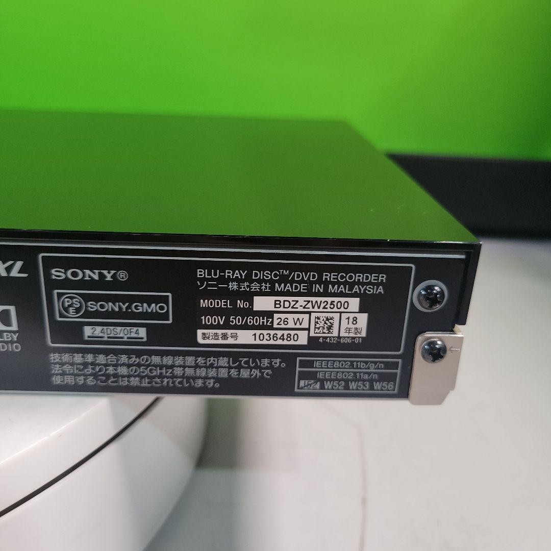 SONY BDZ-ZW2500 4Kブルーレイレコーダー2018年製