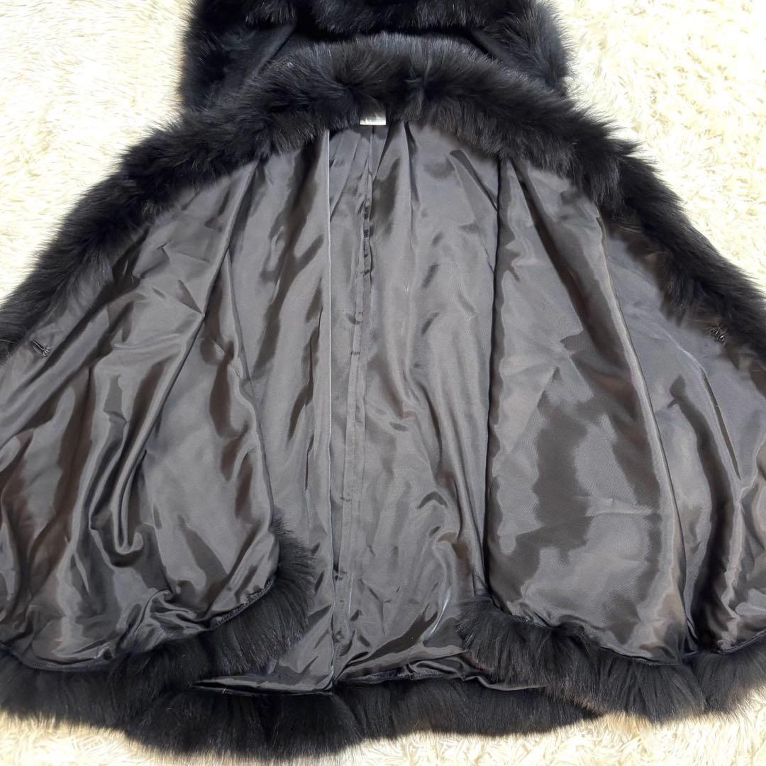 【極美品】F-wisteria カシミヤ100% フォックス フード ポンチョ