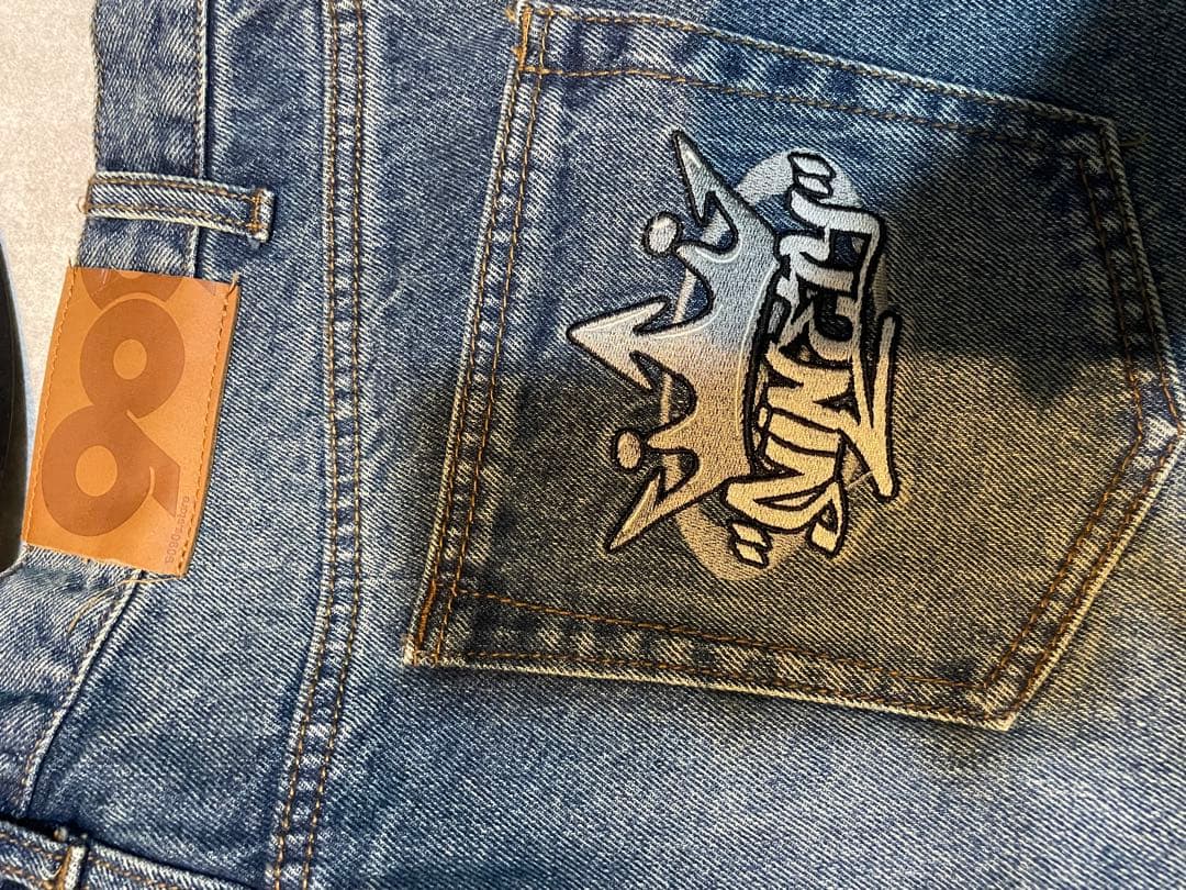 9090 king logo vintage denimデニム インディゴ