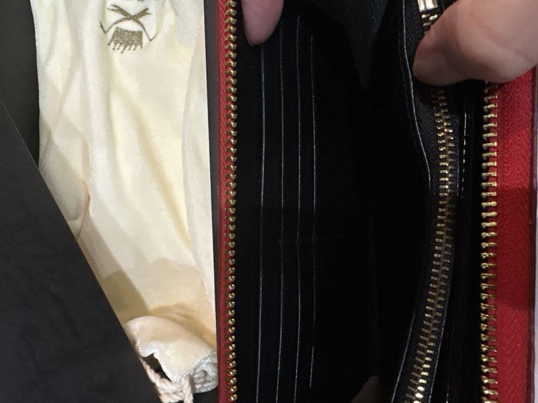 GYPS FLAT クロコダイル長財布 レッド