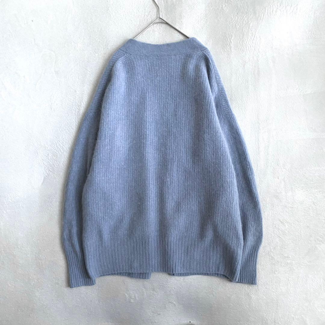 【美品✨】Whim Gazette ラクーン100% furニット畦カーディガン