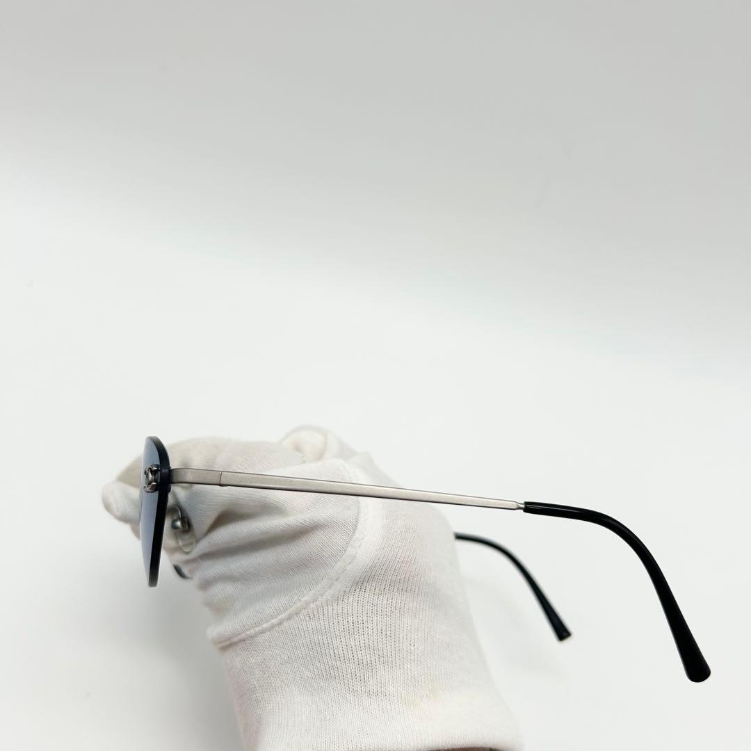 美品 CHANEL サングラス ココマーク リムレス ブルー 4003 ケース付