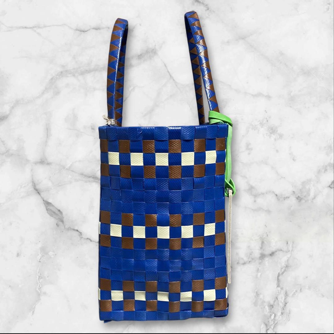 MARNI マルニ マルニマーケット ミニバスケット カバン ブルー