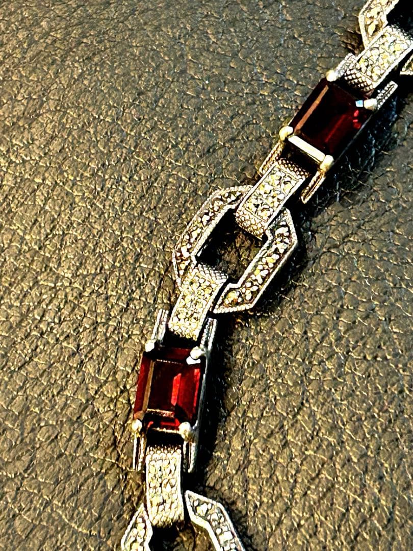 ビンテージ【Silver925】 ネックレス マーカサイト51.5g