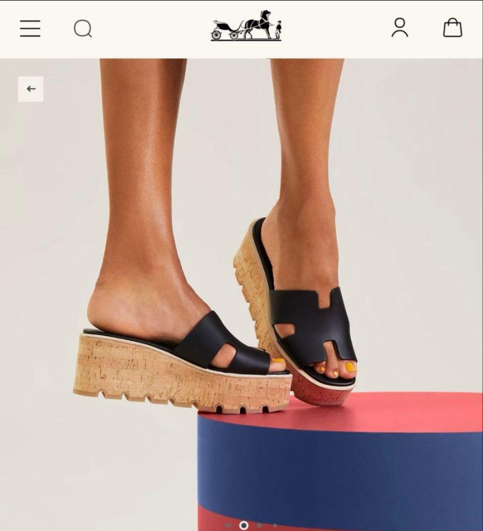 【新品未使用】HERMES　エルメス　エズ　30 黒　size 38