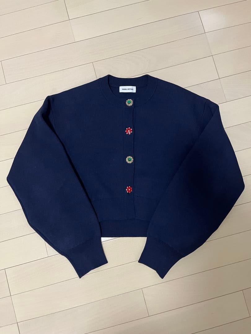 mahoさま専用「EMMEL REFINES」ビジュー ミニ カーディガン