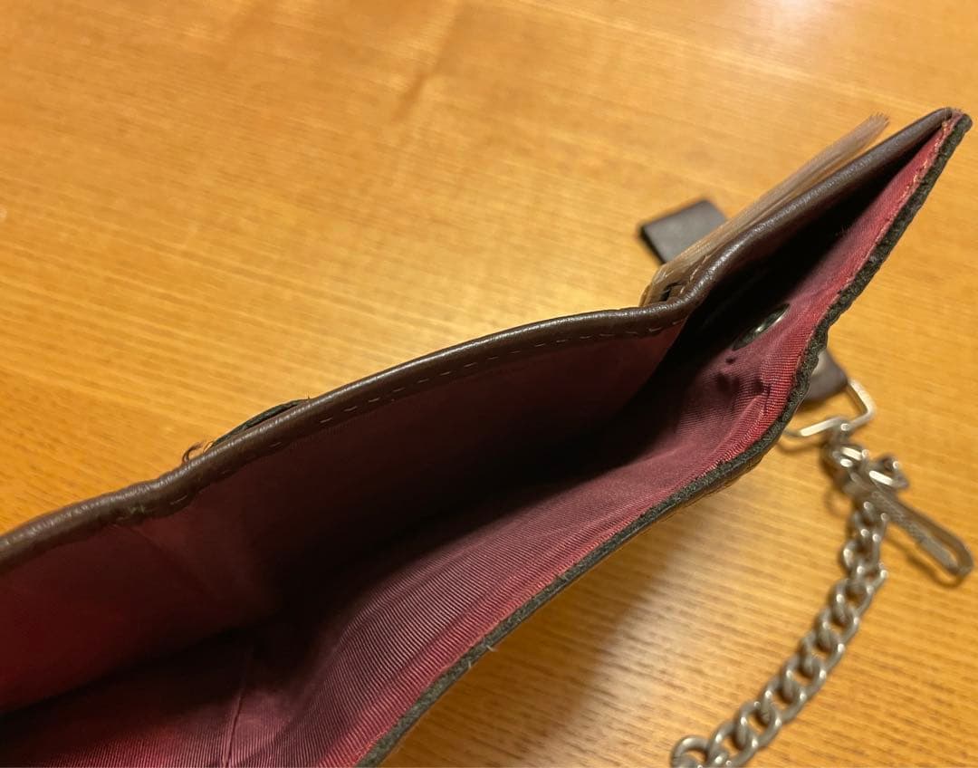 90s オールド ステューシー USA製 チェーンウォレット カードケース 本革