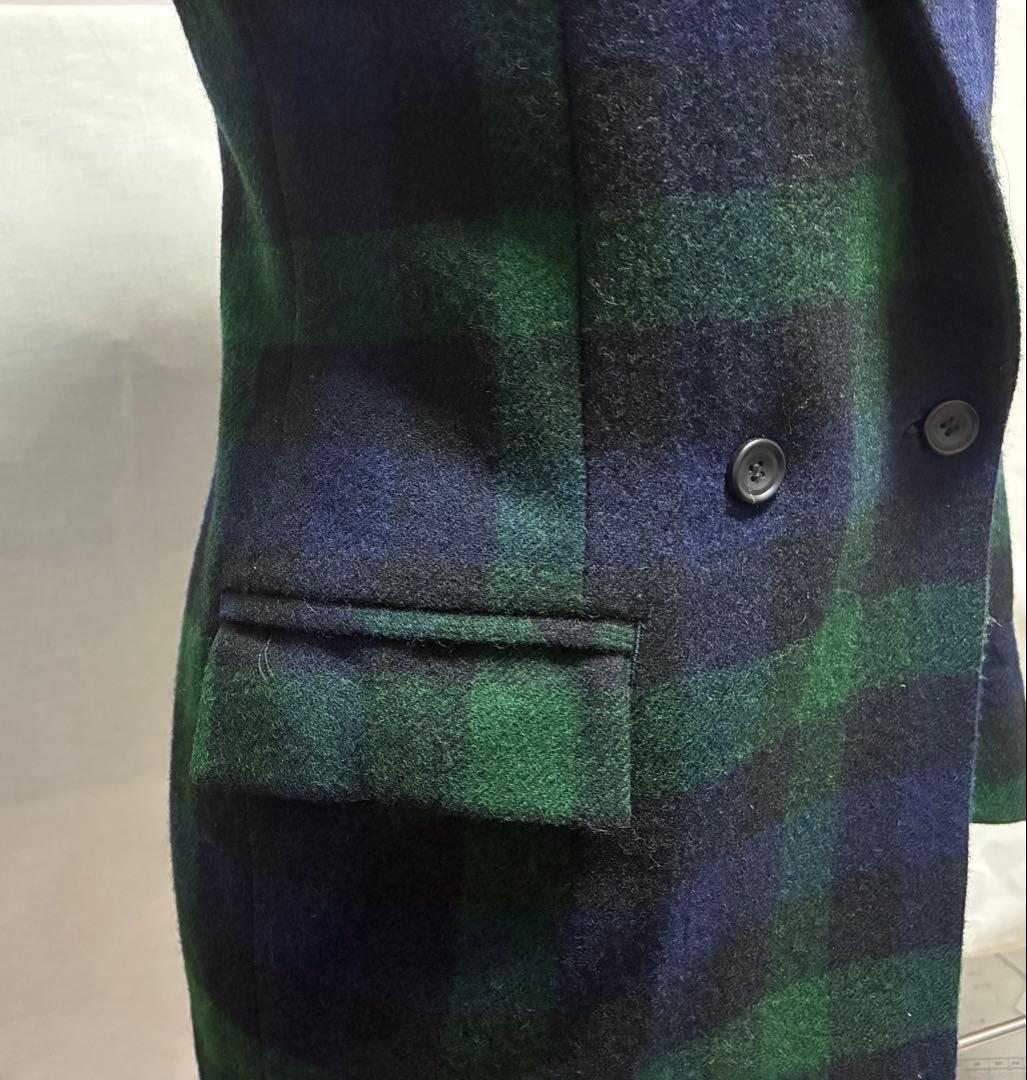 Cabanaダブルブレスト ブラックウォッチ　ウールテーラードジャケット 38