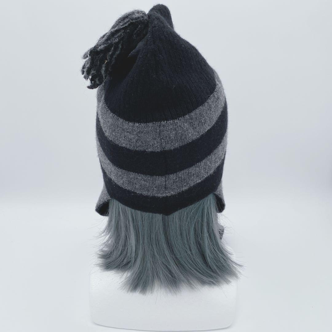 Vivienne Westwood オーブ フラップ付ワッチ ニット帽 グレー黒