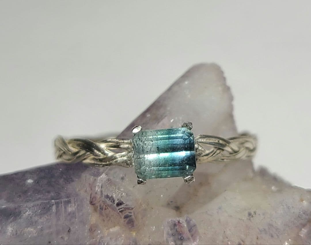 ringoブルーグラデーション!★アフガニスタン産バイカラートルマリン★