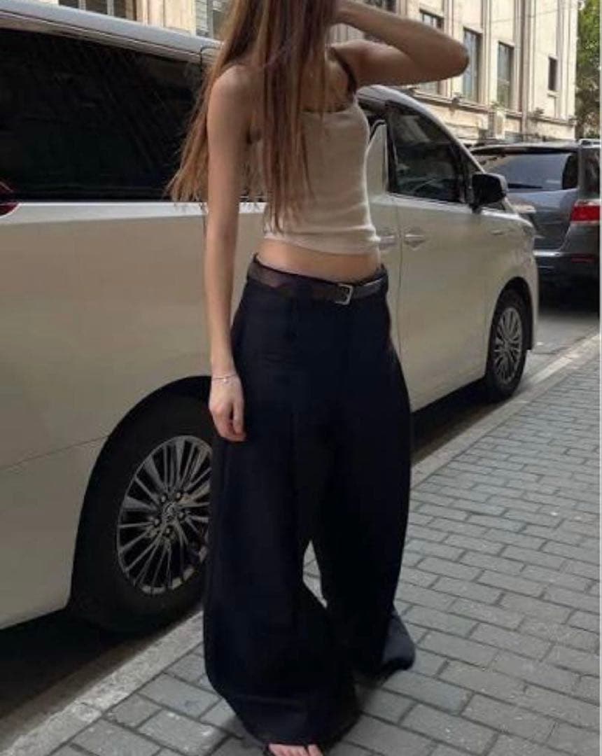 Fax Copy Express wide leg pants ブラック