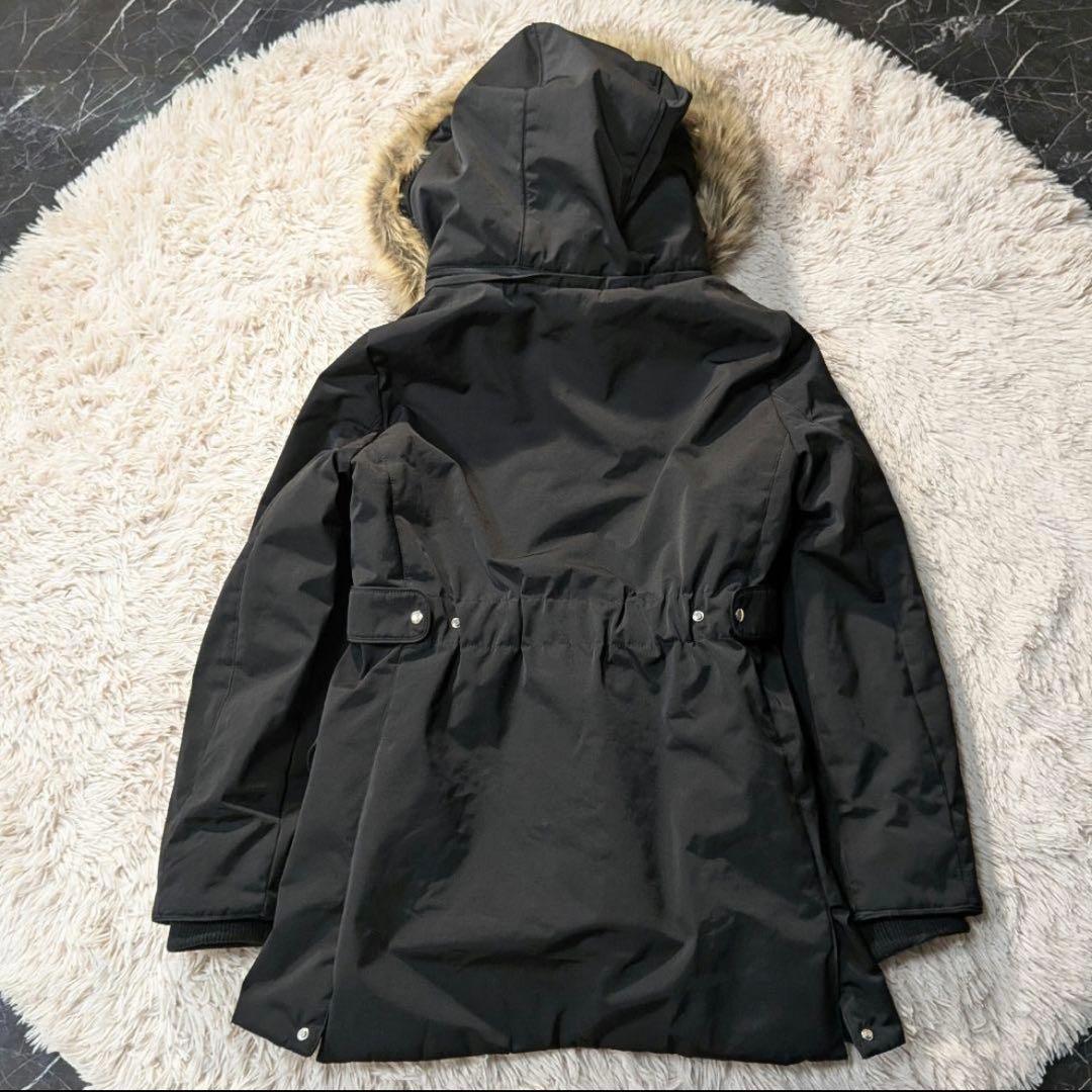 【極美品】ZARA モッズコート 黒 ファー 極暖 L