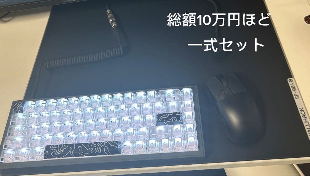 プロが使用するゲーミングセット ガラスマウスパッド マウス ラピトリキーボード