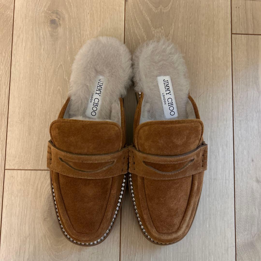 JIMMY CHOO ブラウン スエード ミュール