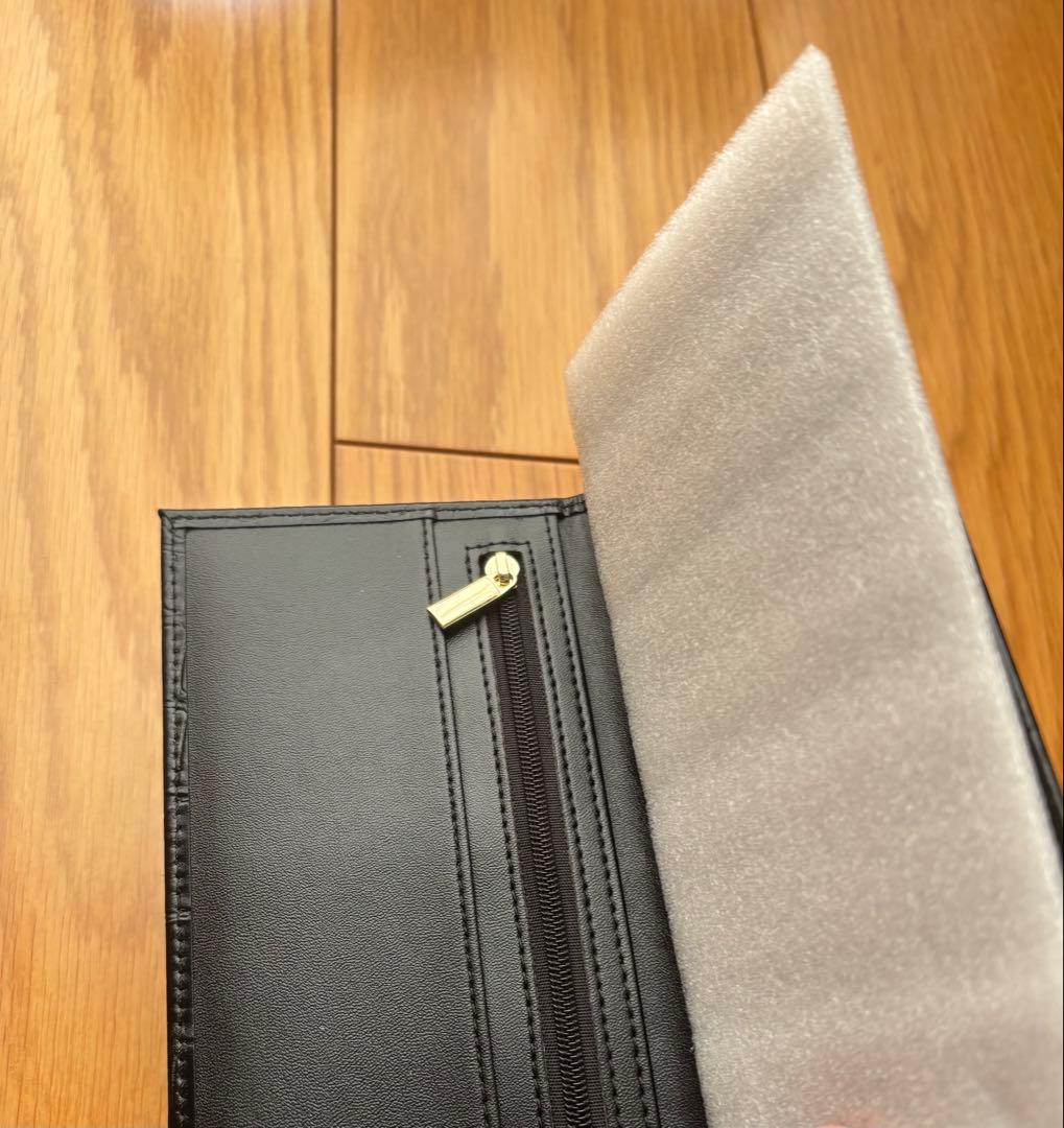 皇居 長財布 クロコダイル 型押し ブラック　新品未使用