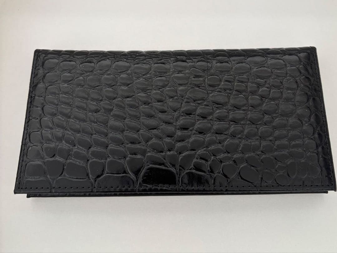 皇居 長財布 クロコダイル 型押し ブラック　新品未使用
