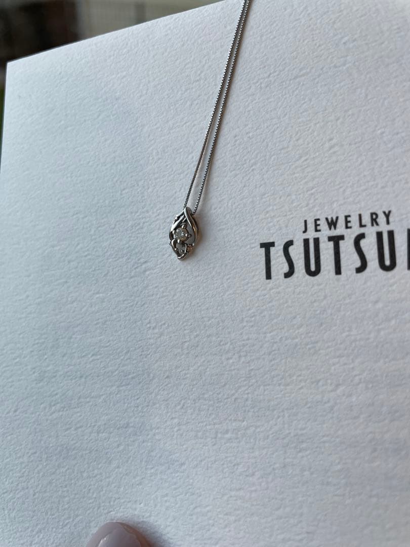 TSUTSUMIプラチナ850 ダイヤモンドネックレス ツツミ 鑑定書付き 美品