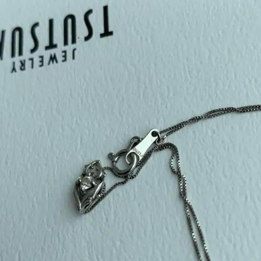 TSUTSUMIプラチナ850 ダイヤモンドネックレス ツツミ 鑑定書付き 美品