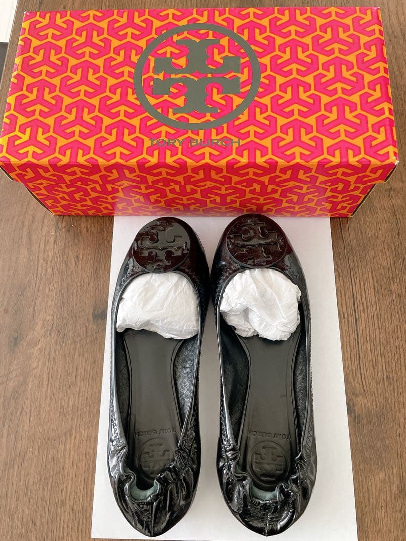 TORY BURCH トリーバーチ　フラットシューズ　ブラック　7.5