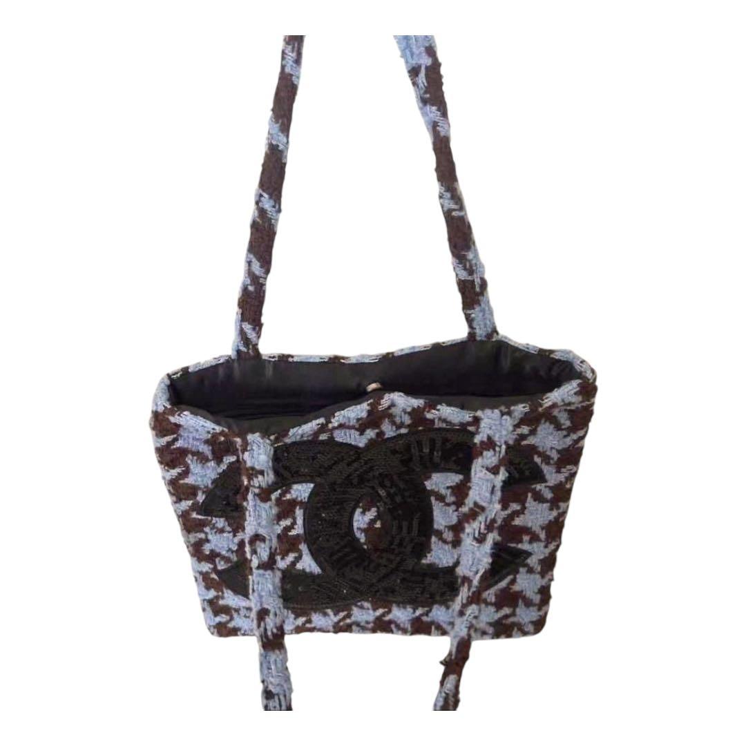 え*の様 【新品未使用】 CHANEL 千鳥格子 ブラック スパンコール トート
