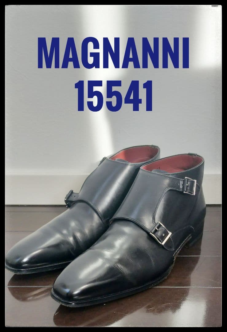 MAGNANNI ダブルモンクレザーチャッカブーツ ブラック 15541